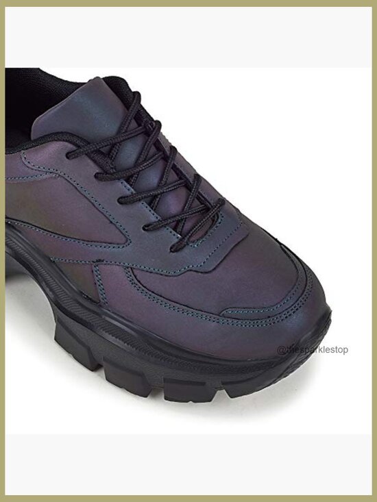 Women Chunky Platform Dad Sneakers Lace-Up Walking Memory Foam